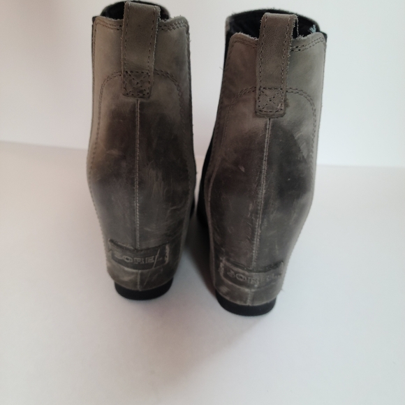 Sorel Lea Wedge Ankle Leather Waterproof booties - Picture 3 of 6